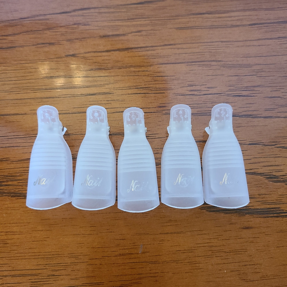 Gel Nail Or Colol Strip RReusable Clear Nail Tips - Pack of 5
